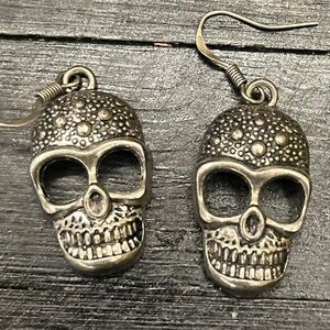 Sterling silver Skull earrings